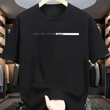 Unisex Style Summer Men's 100% Cotton Casual Loose Fit Round Neck Short Sleeved Lightweight Breathable T-shirt Top High Street