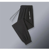 Ice Silk New Pants for Men's Summer Thin Style Sports Quick Dried Straight Leg Draping Wide Leg Pants Casual Long Pants for Men