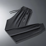 Ice Silk New Pants for Men's Summer Thin Style Sports Quick Dried Straight Leg Draping Wide Leg Pants Casual Long Pants for Men
