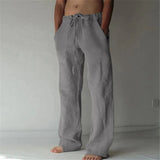 Iron Grit™ Linen Oversized Trousers — Premium Relaxed Fit Casual Pants for Men