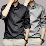 Men's Premium Long Sleeve Dress Shirt | Non-Iron, Wrinkle-Resistant | Business, Formal & Smart Casual Wear