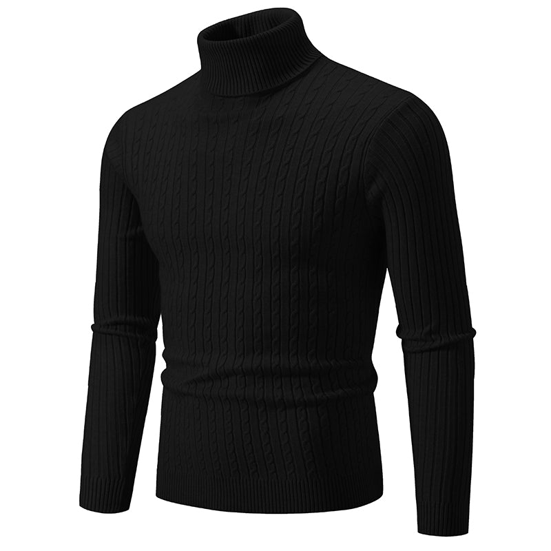 Iron Grit Premium Men's Turtleneck Knitted Jumper | Warm Smart Casual Winter Knitwear