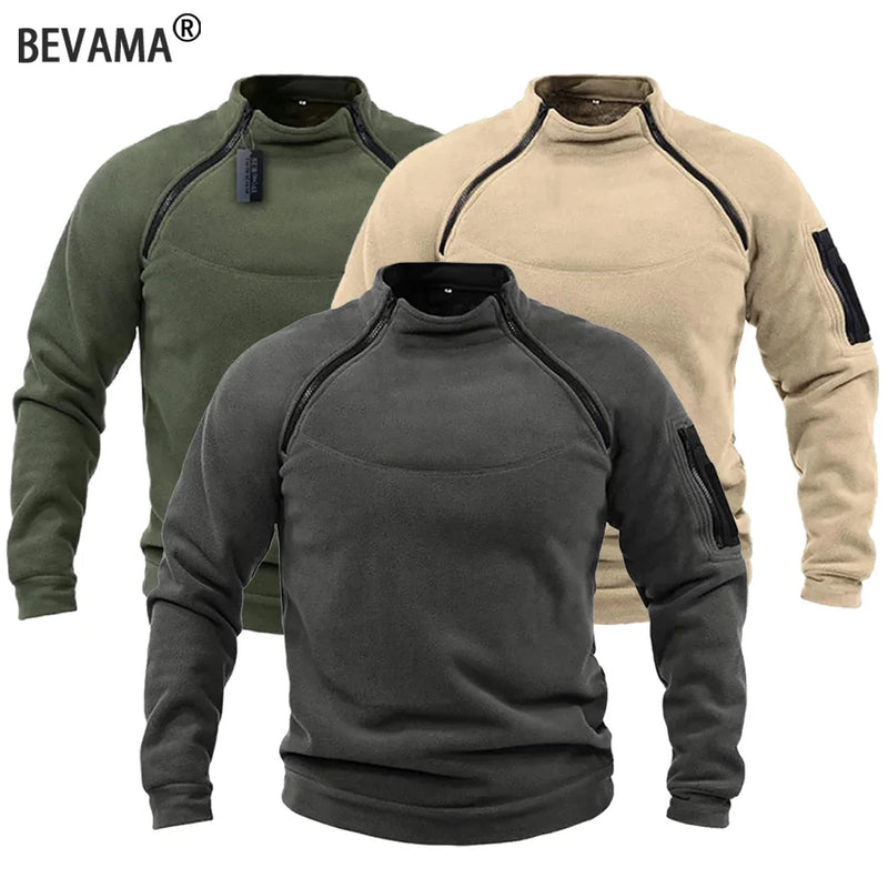 Iron Grit™ Tactical Fleece Hoodie — Premium Windproof Outdoor Pullover for Men
