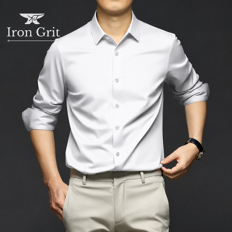 Men's Premium Long Sleeve Dress Shirt | Non-Iron, Wrinkle-Resistant | Business, Formal & Smart Casual Wear