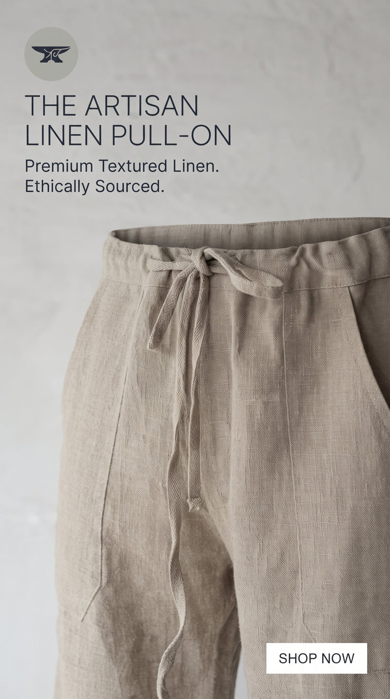 Iron Grit™ Linen Oversized Trousers — Premium Relaxed Fit Casual Pants for Men