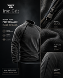 Iron Grit™ Tactical Fleece Hoodie — Premium Windproof Outdoor Pullover for Men