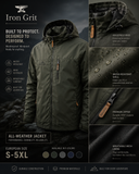 Iron Grit All-Weather Jacket Built for every forecast. Lightweight, windproof and water-resistant jacket with breathable comfort for everyday wear and outdoor adventures