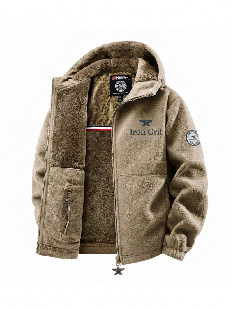 Iron Grit Men's Winter Hooded Jacket — Rugged Elegance Meets Modern Streetwear | Versatile Outerwear for Travel, Daily Wear & Urban Exploration