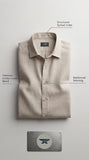 Iron Grit Heritage Linen™ Men's Long Sleeve Cotton Linen Shirt